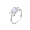 Lavender Glass Crystal Ring