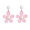 Pink flowers earrings$0.9~1.4
