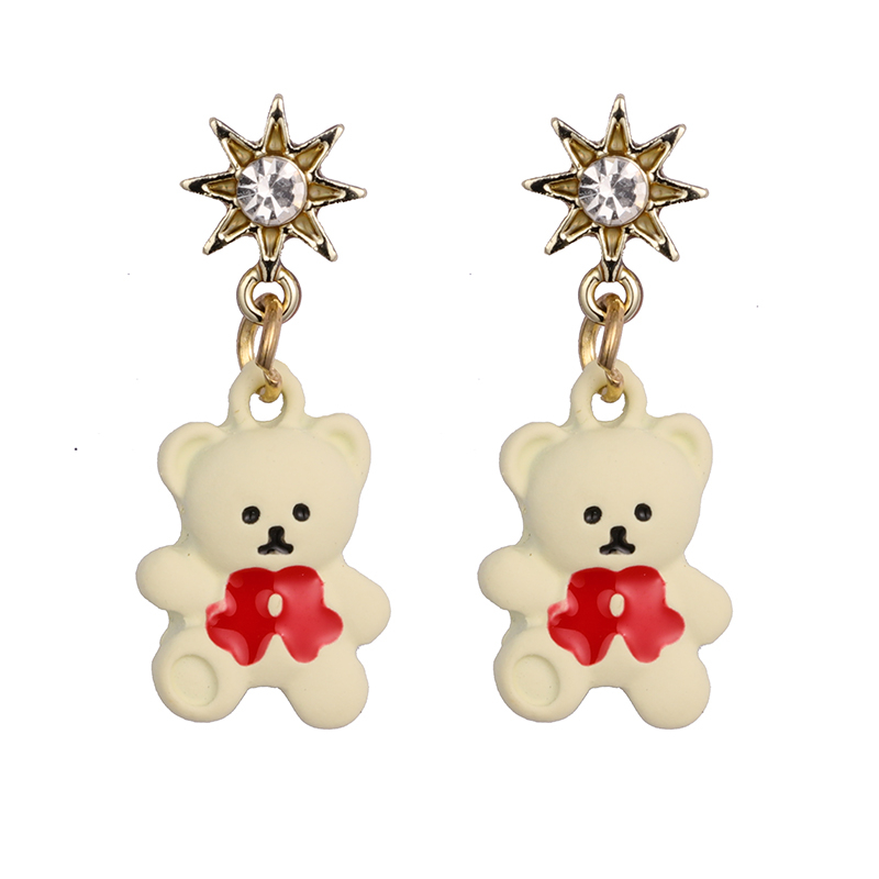 Cartoon Sweet Little Star Bear Multi-color Earrings $0.7~1.2