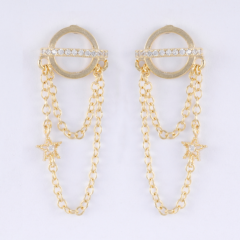 In-stock earring with chain for sales $1.2--$1.8