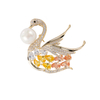 Faux Pearl Decor Swan Brooch $4.3-4.8