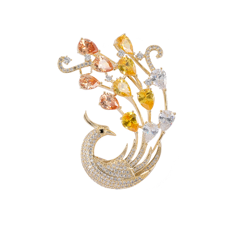 Multicolour Peacock Brooch $6.5-7.0