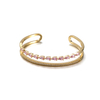 Fashion styles open Bangle with pink stone $5.0-$5.6