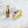 C shape gold plated earring PET018