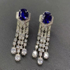 Senior Blue Tassel Earrings ETB014