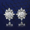 Square Diamond Stud Earrings ETB011