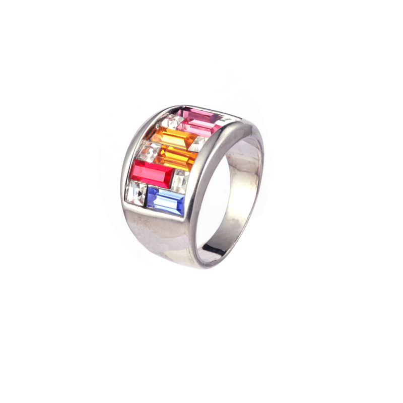 Multicolor CZ Ring