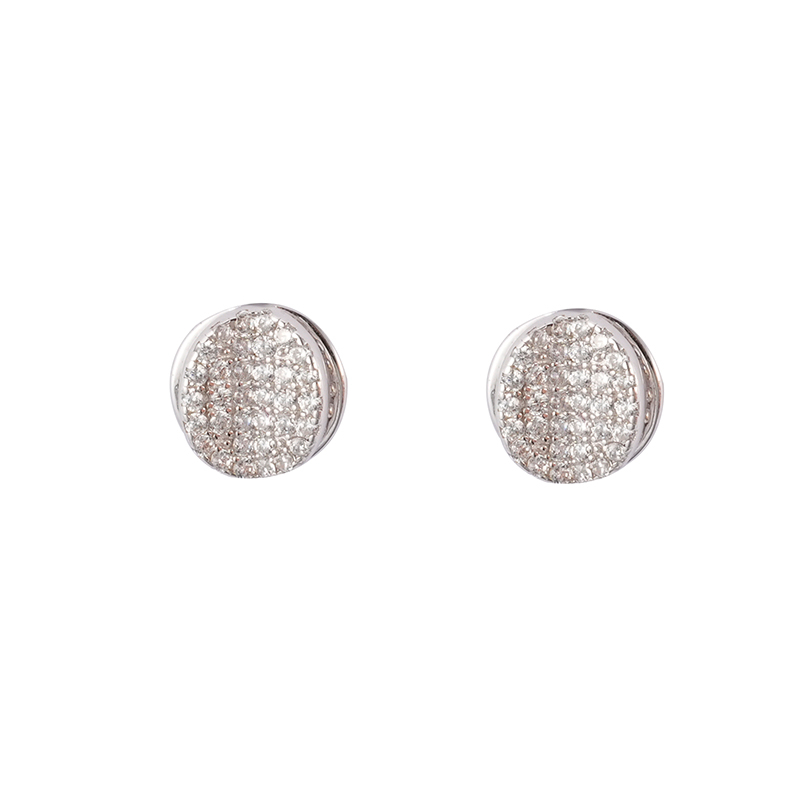  In-stock cubic zirconia round earrings