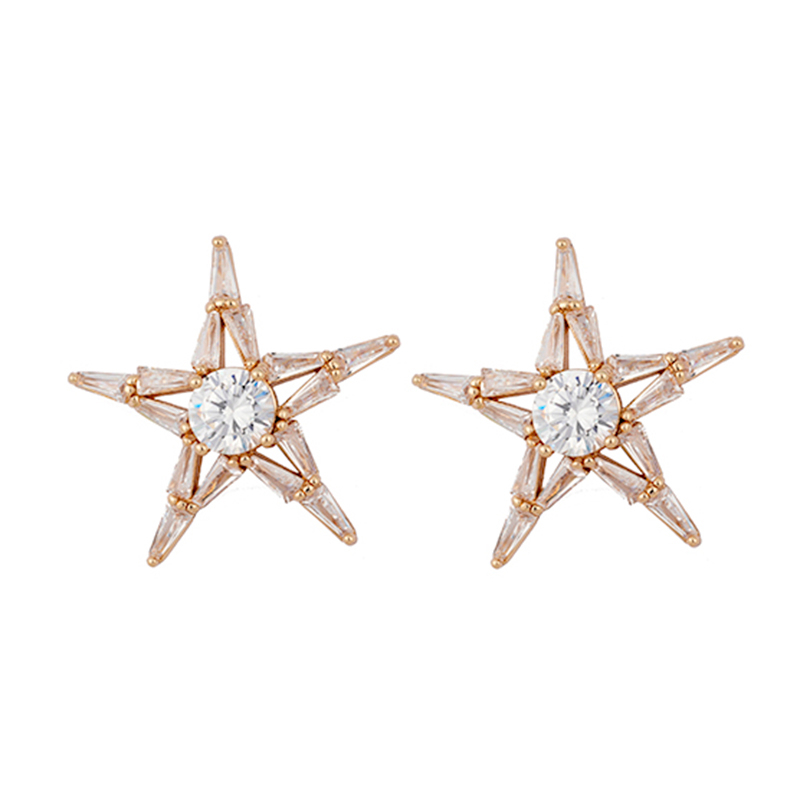 Zirconia Star Earrings