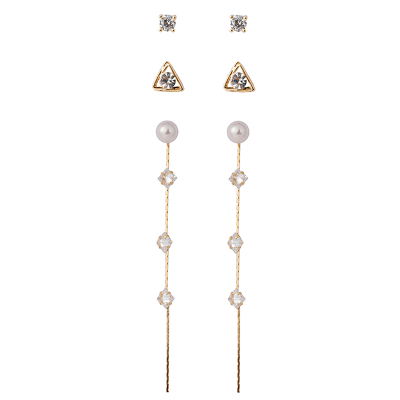 Multi-piece Set of Pearl Earrings$2.72~3.2