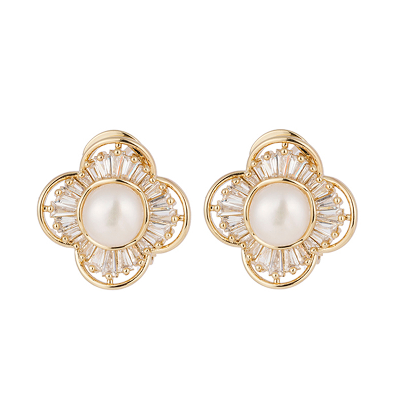 Cubic Pearl Earrings in Stock $3.74-4.24