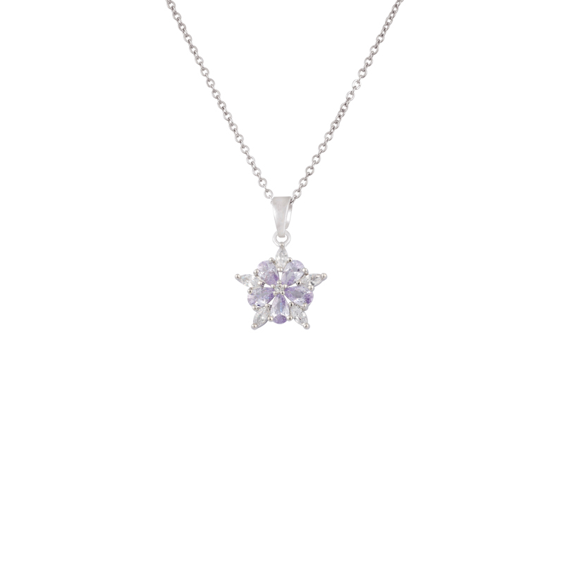 Basic Style Rhinestone Charm Necklace