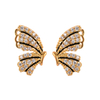 Butterfly Wing Enamel Cubic Zirconia Earrings