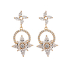 In-stock flower basket cubic zirconia earrings $3.0-$3.4