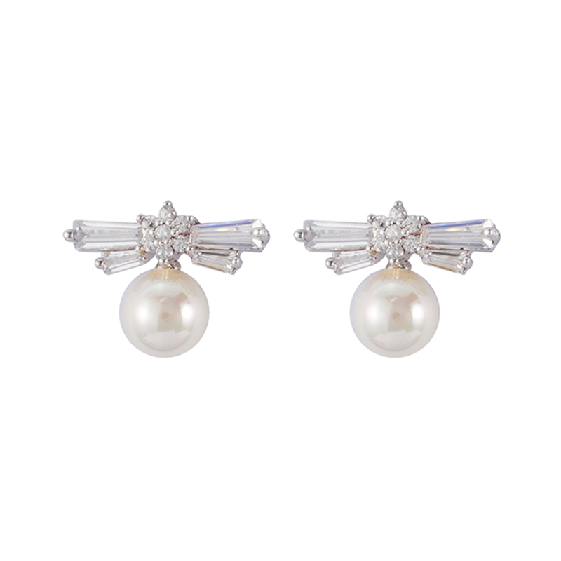 In-stock Pearl Cz Earrings