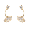 In-stock Zirconia Leaf Earings