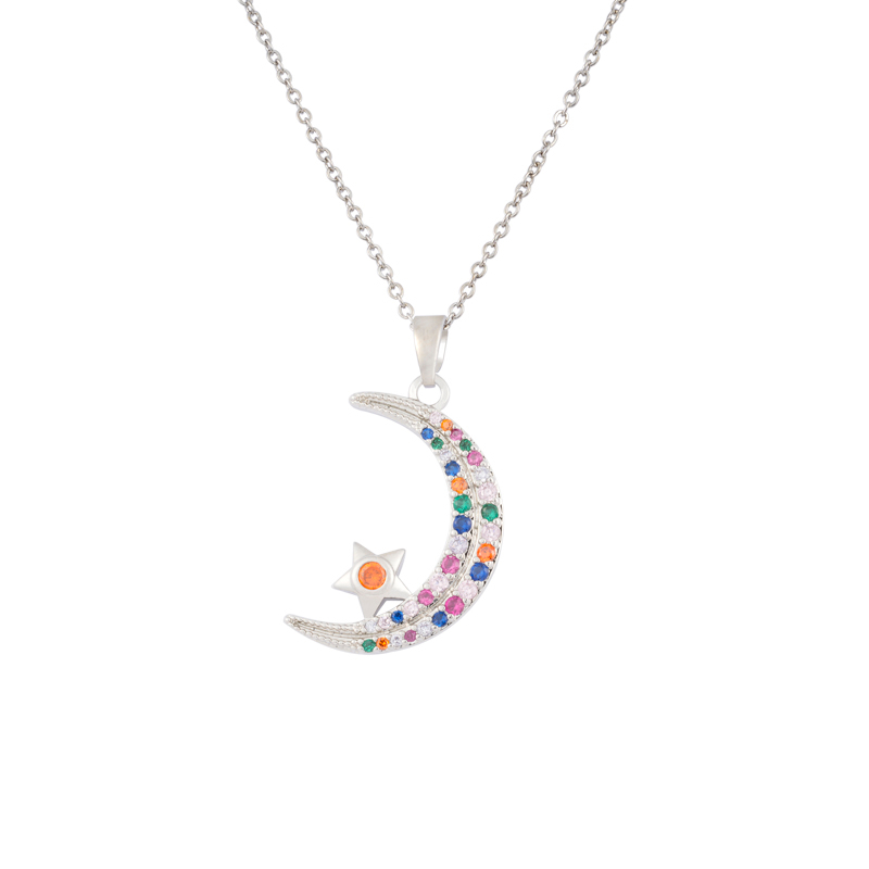 Moon Charm Necklace Multicolour $1.0-$1.8