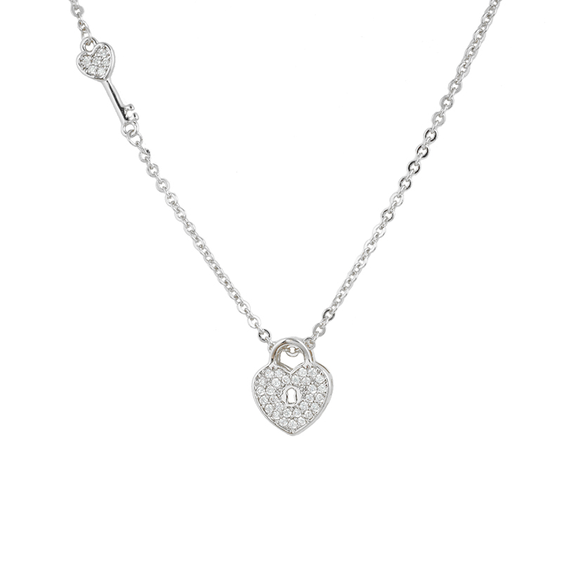 Lock And Key Gold Plated Necklace