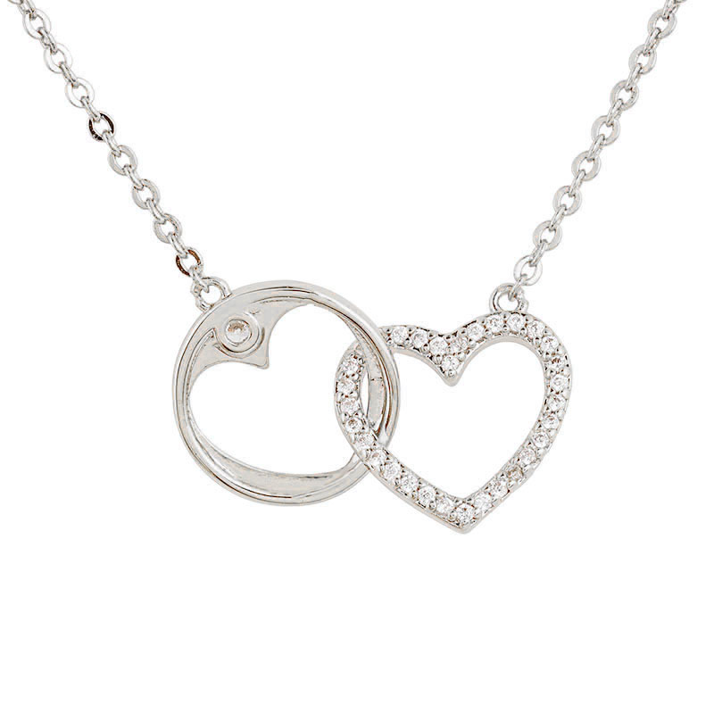 Linked Heart Pendant Necklace