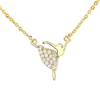 Cubic Zirconia Dancing Lady Necklace in Stock