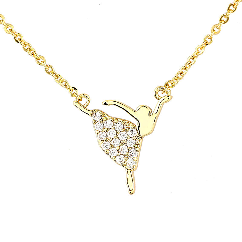 Cubic Zirconia Dancing Lady Necklace in Stock