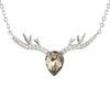 Blue Rhinestone Antler Necklace