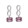In-stock Purple Rhinestone Fashion Earrings $2.8-$3.2