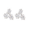 in-stock 3-square cubic zirconia group earring