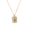 Tag Pendant Necklace Gold Plated