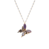 Multicolour Butterfly Charm Pearl Necklace $2.9-$3.5