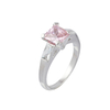 Pink Glass Crystal Ring