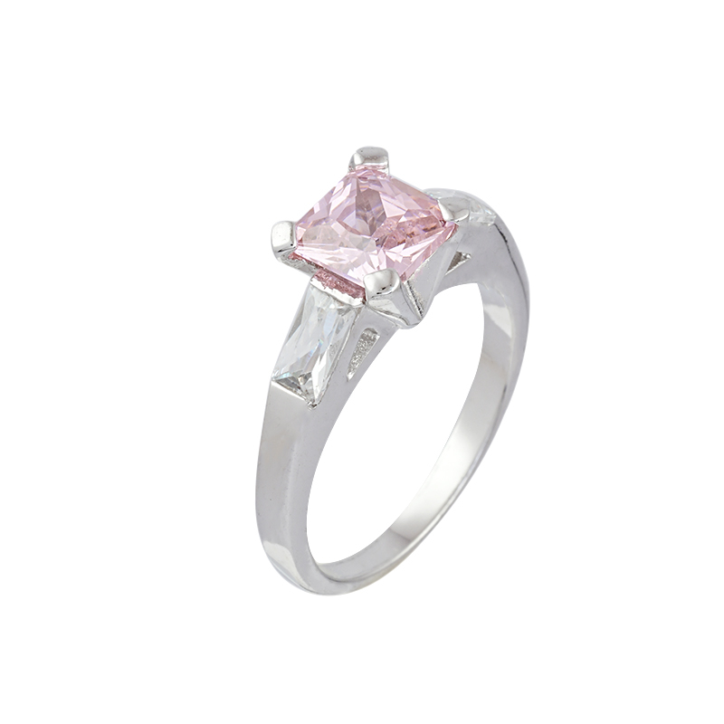 Pink Glass Crystal Ring