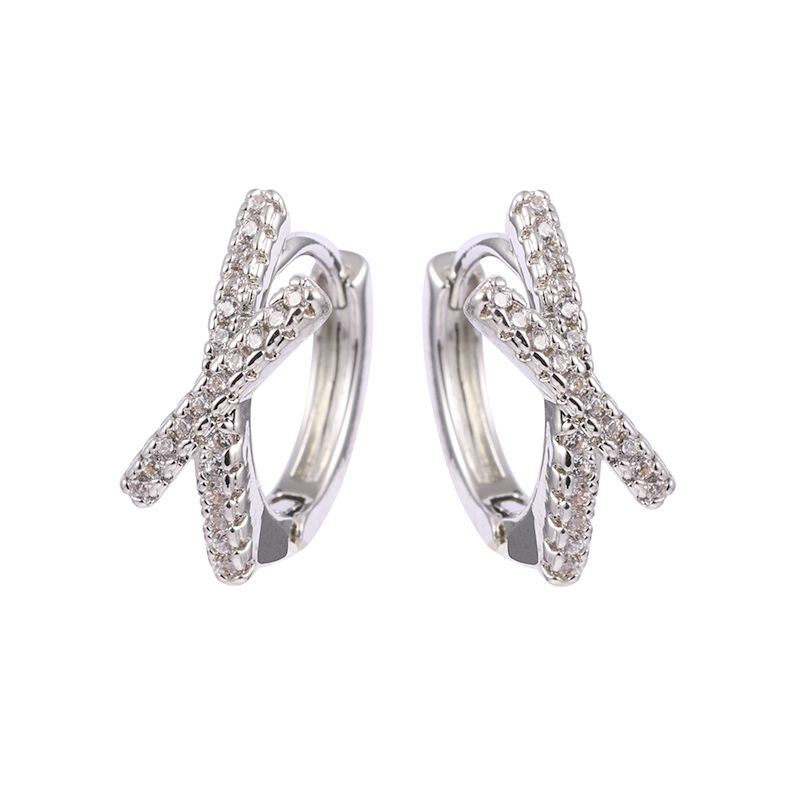 Wholesale Cross Hoop Earrings $0.7-1.2