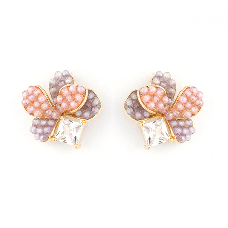 Flower Beads Multi-color Earrings$3.2~3.7