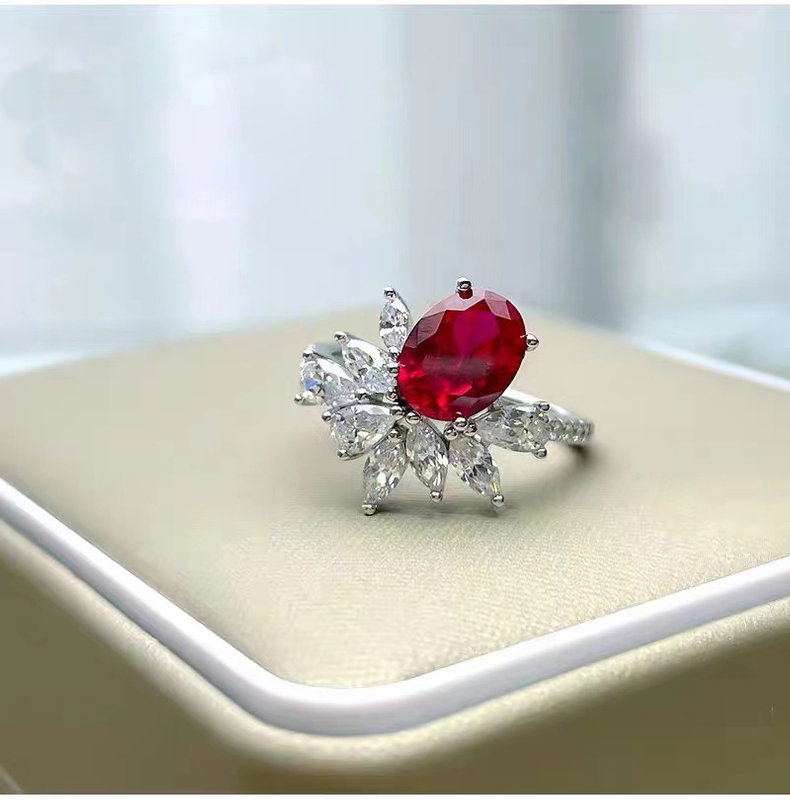 Fashion Red Gemstone Ring RTB081