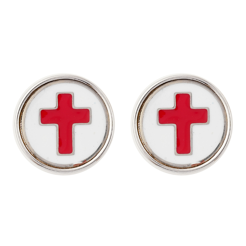 DIY Red cross Studs in stock E0044-1