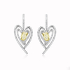 Fashion Love Earrings With Yellow Stone ETB042