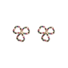 Colorful Cz Decorated Knot-shape Earrings