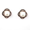 High Quality Rose Gold Plated Pearl Earrings 