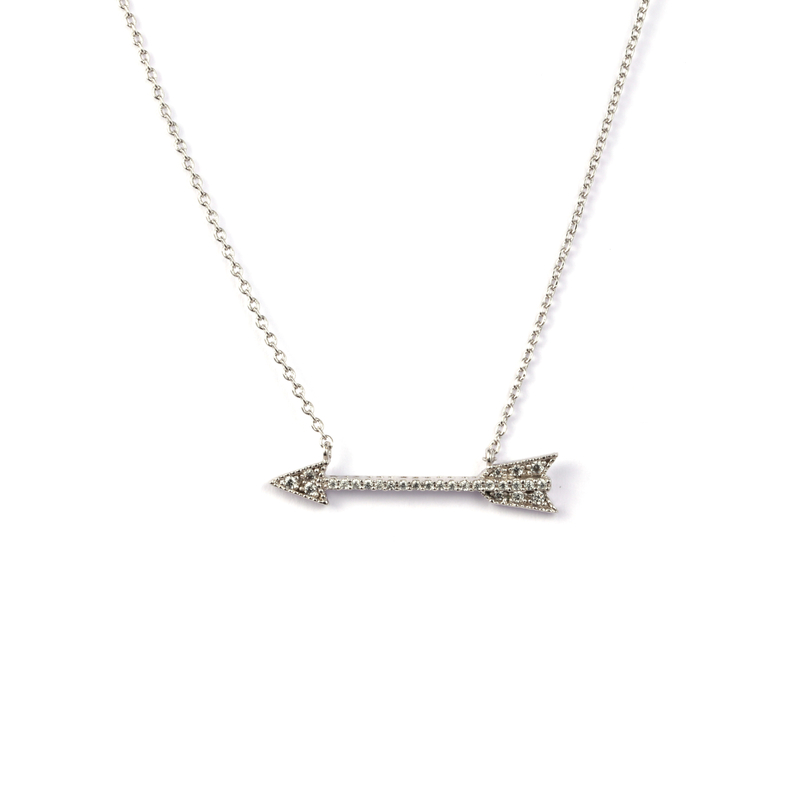 Cz Arrow Pendant Necklace