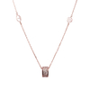 Rose Gold Plated Cz Necklace 