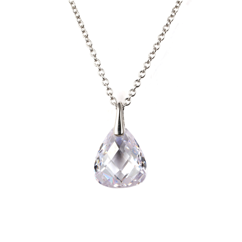 Glass Stone Pendant Necklace