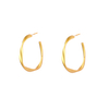 Twisted-line Hoop Earings
