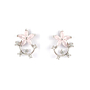 Lotus Flower And CZ Earrings