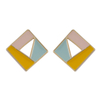 Square Earrings Studs Enamel Painted$1.2~1.7