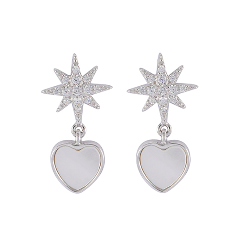 In-stock Heart Shaped Shell Earrings $1.5-$2.0