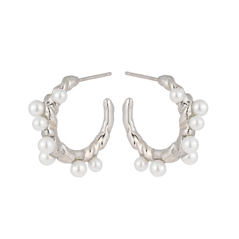 Pearl Decor Hoop Earrings $2.16-2.67