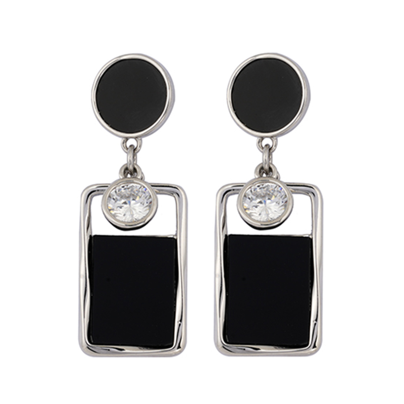 In-stock Enamel Cz Earrings