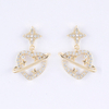 Fashion heart drop cz Earrings   $1.9