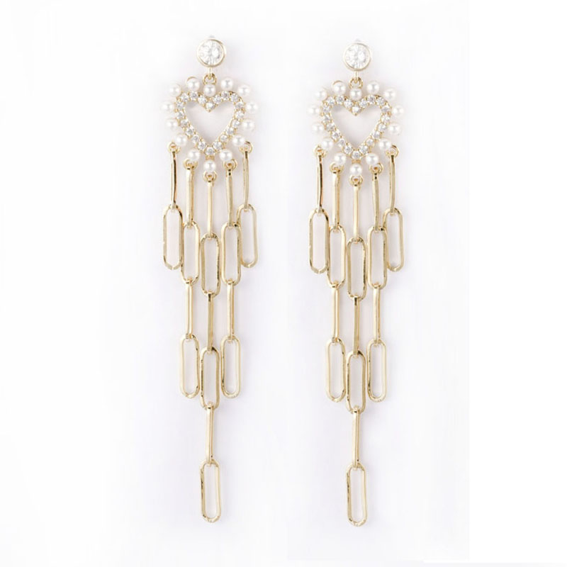 In-stock Basic Pearl Cz Earrings $2.0-$2.5